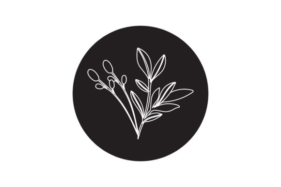 Beauty Flowers White Line Style Graphics for Freebies