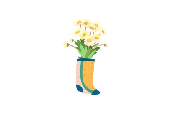 Christmas Decorations, Flowers in Socks Graphics Freebies