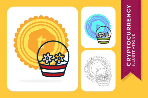 Cryptocurrency Telcoin Flowers Design: Graphics and Freebies for Local Brands