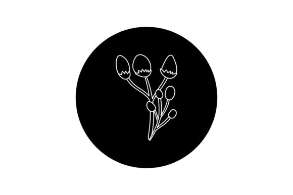 Flowers Illustration White Line Style Graphics Freebies