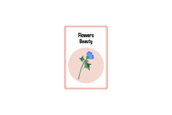 Flowers Nature Card Design: A Fresh Graphic for Illustrations