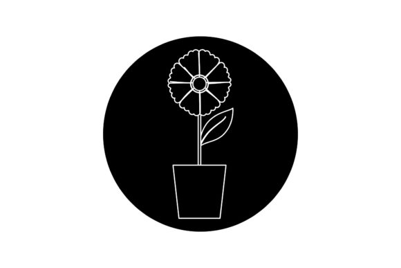 Flowers Nature White Line Style Graphics for Freebies