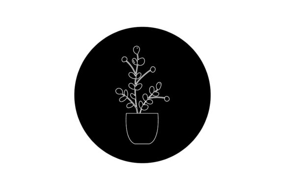 Flowers Vector Cute White Line Style
