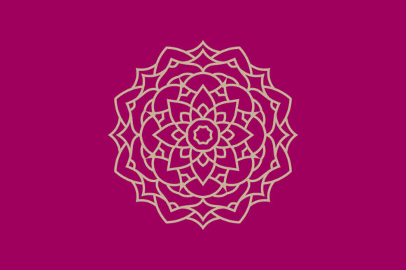 Mandala White Flowers Illustration for Modern Graphics