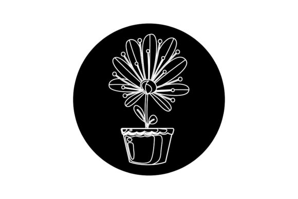 Vector Flowers Icon White Line Style Graphics Freebies Review